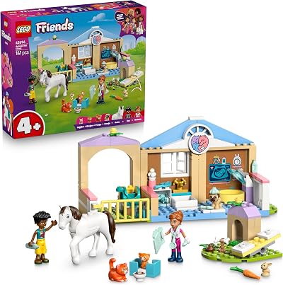LEGO Friends Animal Vet Clinic 42696 Educational Toy with Horse Stable