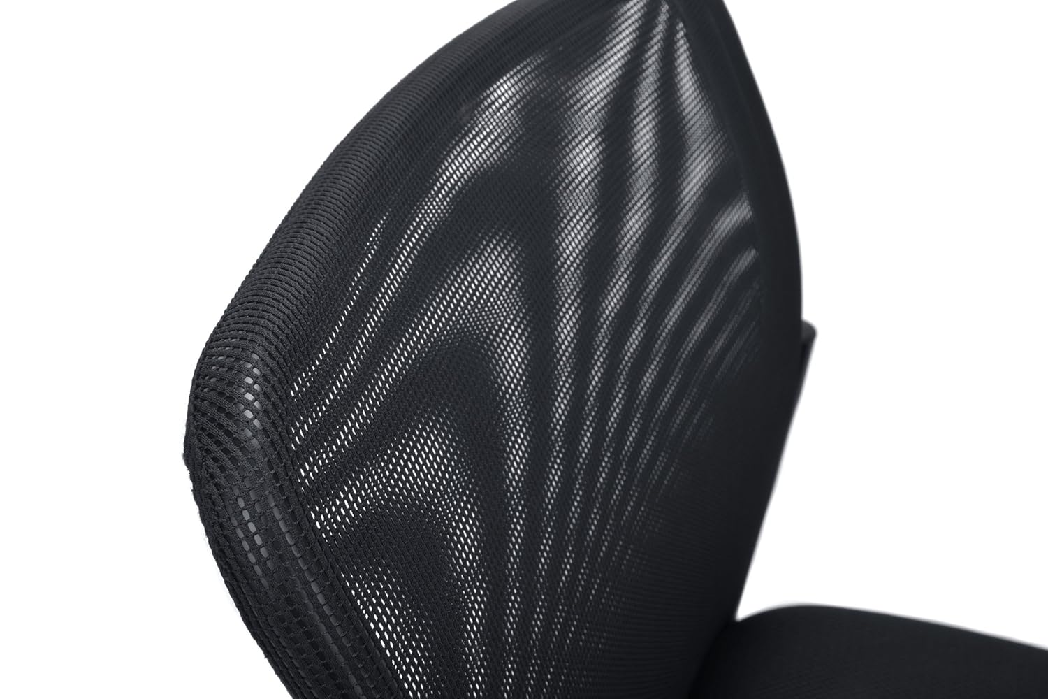 OFM ESS Collection Mesh Back Upholstered Armless Side Chair, in Black (ESS-8000): Furniture & Decor