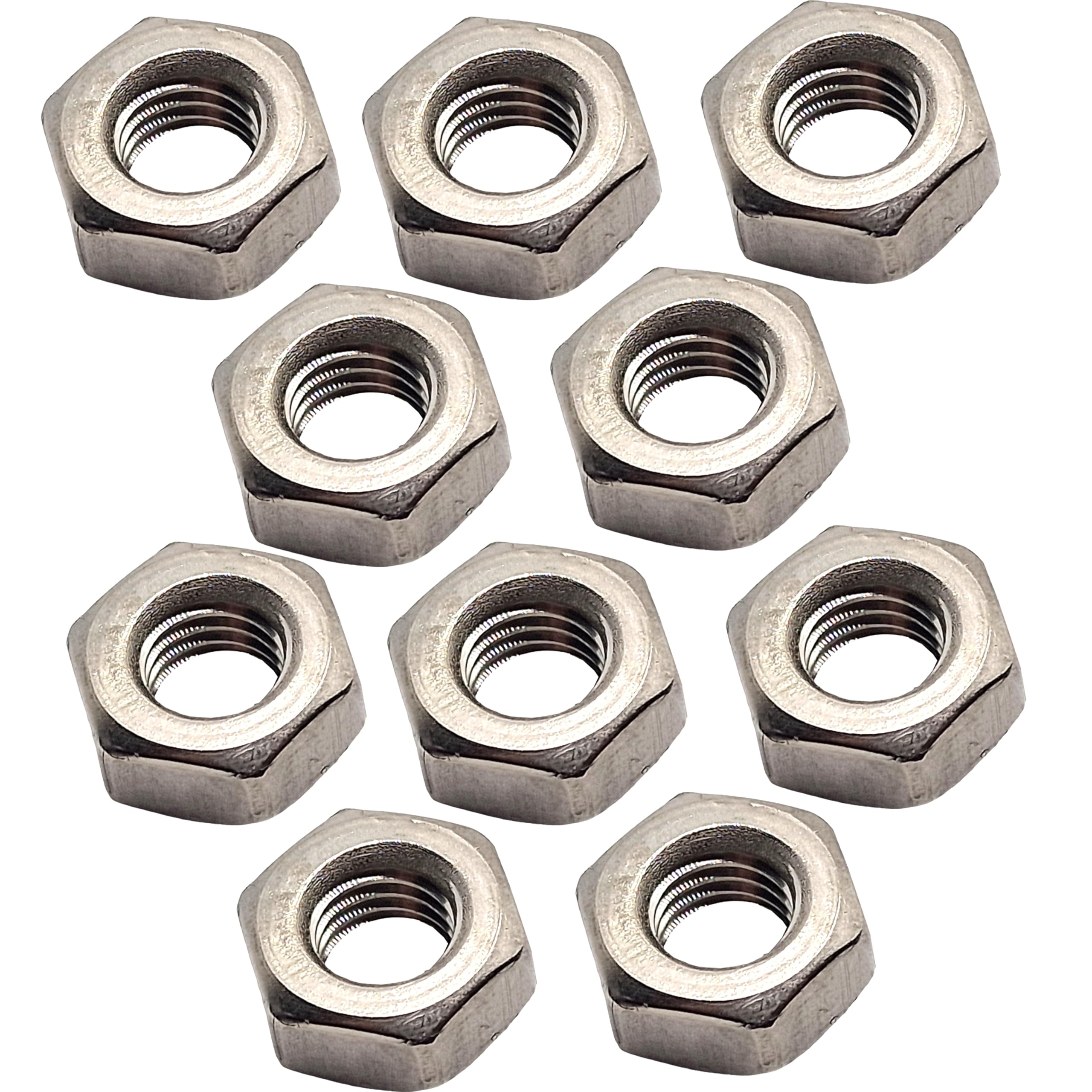 M10 Hex Nuts Marine Grade Style in A4 Stainless Steel 316 – Corrosion Resistant Fasteners (Pack of 10) — image 1