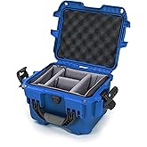 NANUK 908 Waterproof Hard Case with Padded Divider - Blue