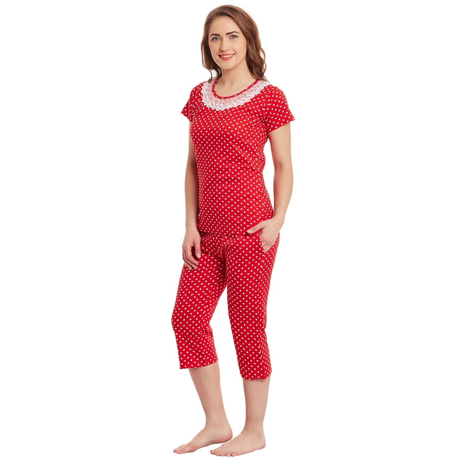 claura cotton printed capri and top