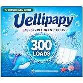 Laundry Detergent Sheets, 300 Loads, Fresh Linens Scent Travel Laundry Detergent for Hot &amp; Cold Cycles, Powerful Stain &amp; Odor Removal, Gentle Formula
