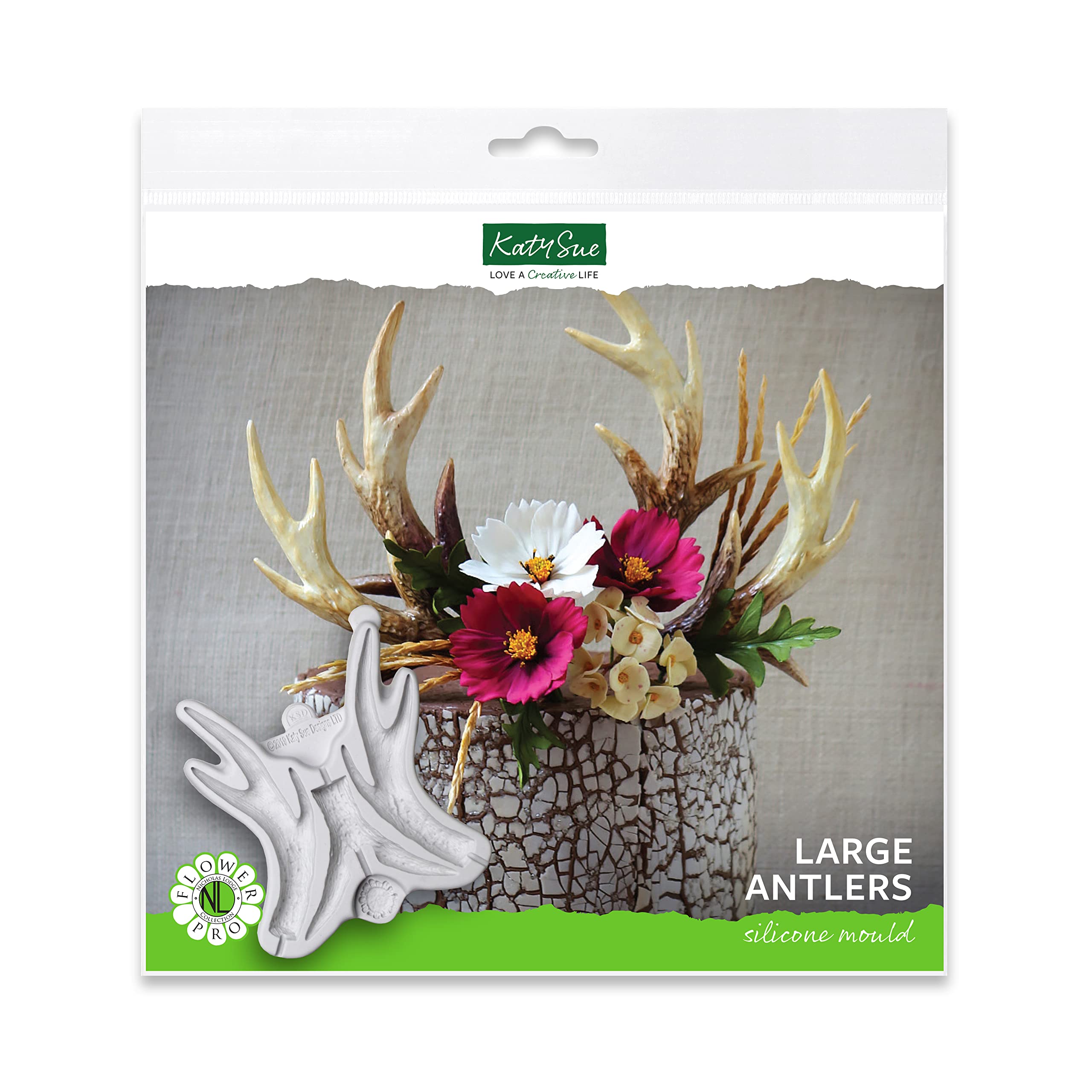 Flower Pro Large Antlers Silicone Mould for Cake Decorating & Crafts (by Chef Nicholas Lodge for Katy Sue Designs)