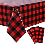 Kesfey 3 Packs Buffalo Check Plaid Table Cloth 54 x