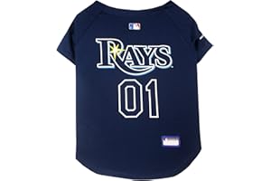 PETS FIRST MLB Jersey for Dogs & Cats - Baseball Tampa Bay Rays Pet Jersey, Small.