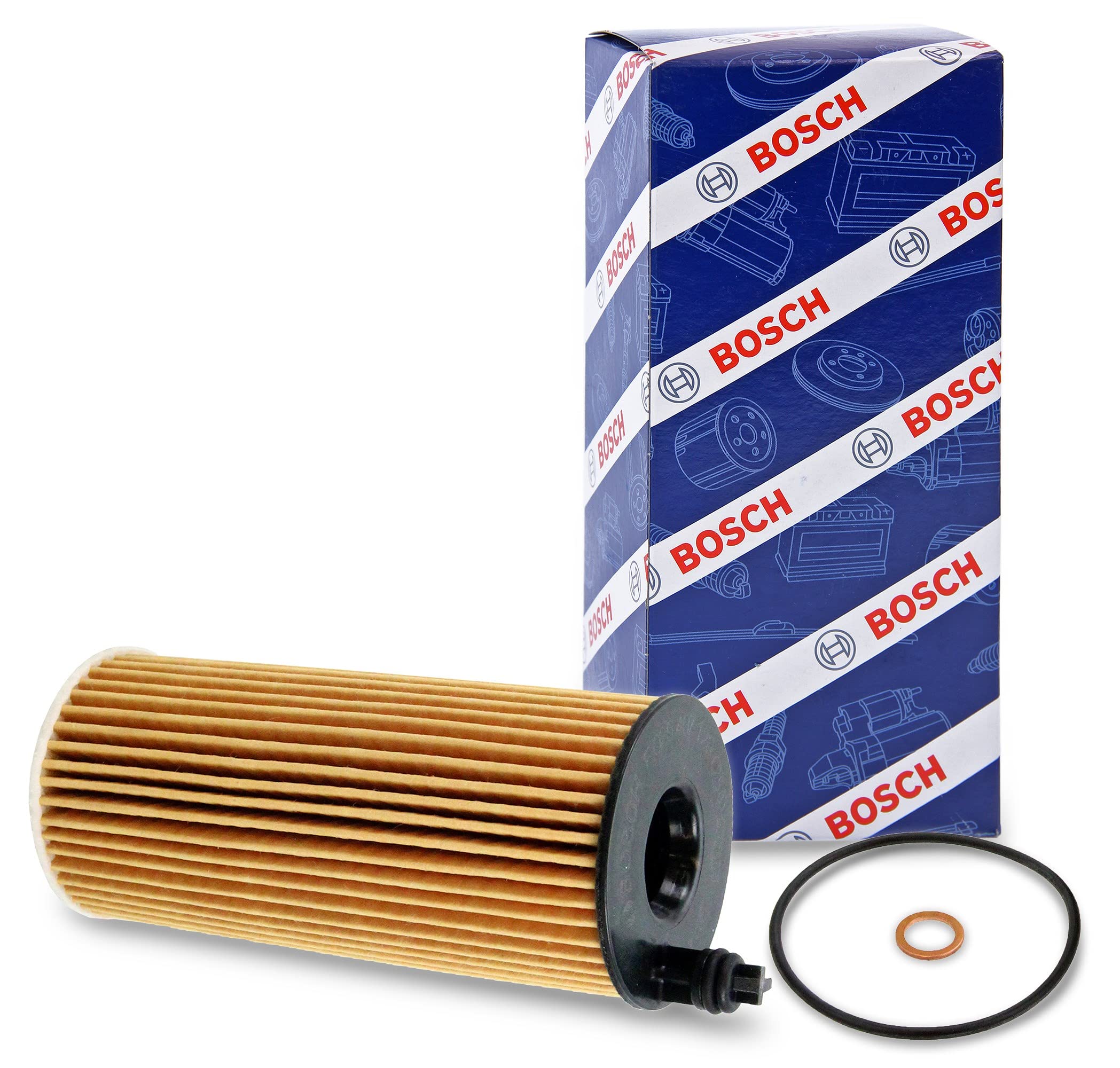 Bosch P7123 Car Oil Filter - Separates Soot and Metal Particles from Engine Oil - Provides Reliable Engine Lubrication
