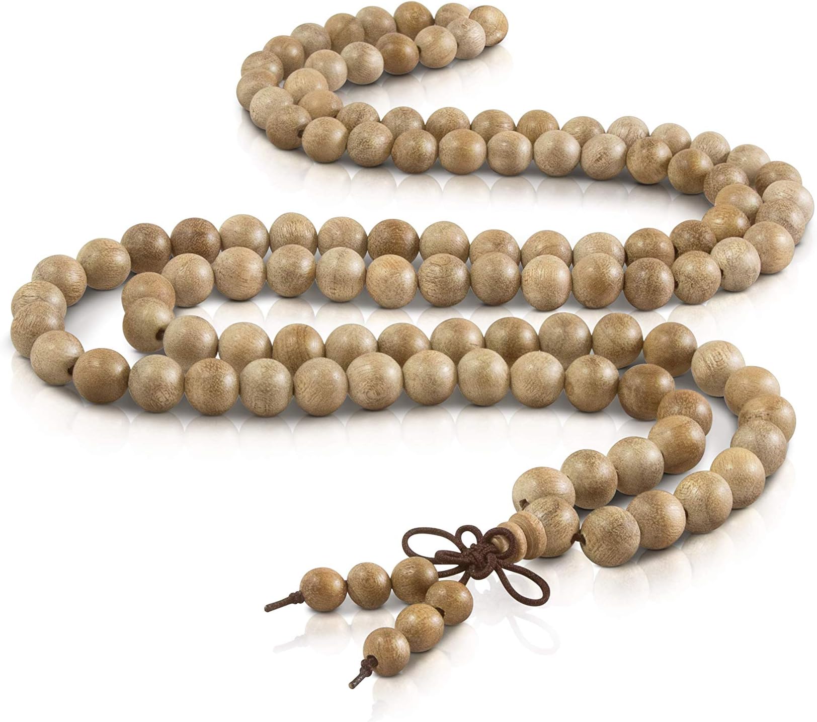 Life Balance Wooden Mala Beads 108, 8 mm Necklace/Bracelet Prayer-Meditation Beads