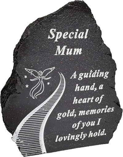 OnlineStreet Black & White Stairway To Heaven Rock Memorial Plaque