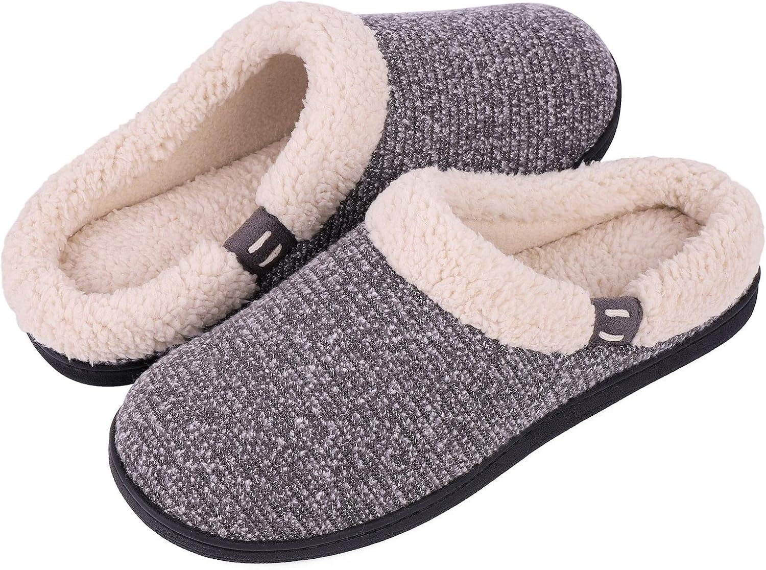 Women's Comfort Wool-Like Memory Foam Slippers Fuzzy Plush Slip-ons
