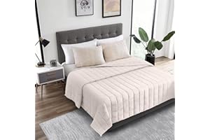 HOMESMART PRODUCTS HomeSmart King Size Weighted Blanket 40lbs, Oversized Heavy Blanket for Adults, 104x92, Khaki Tan