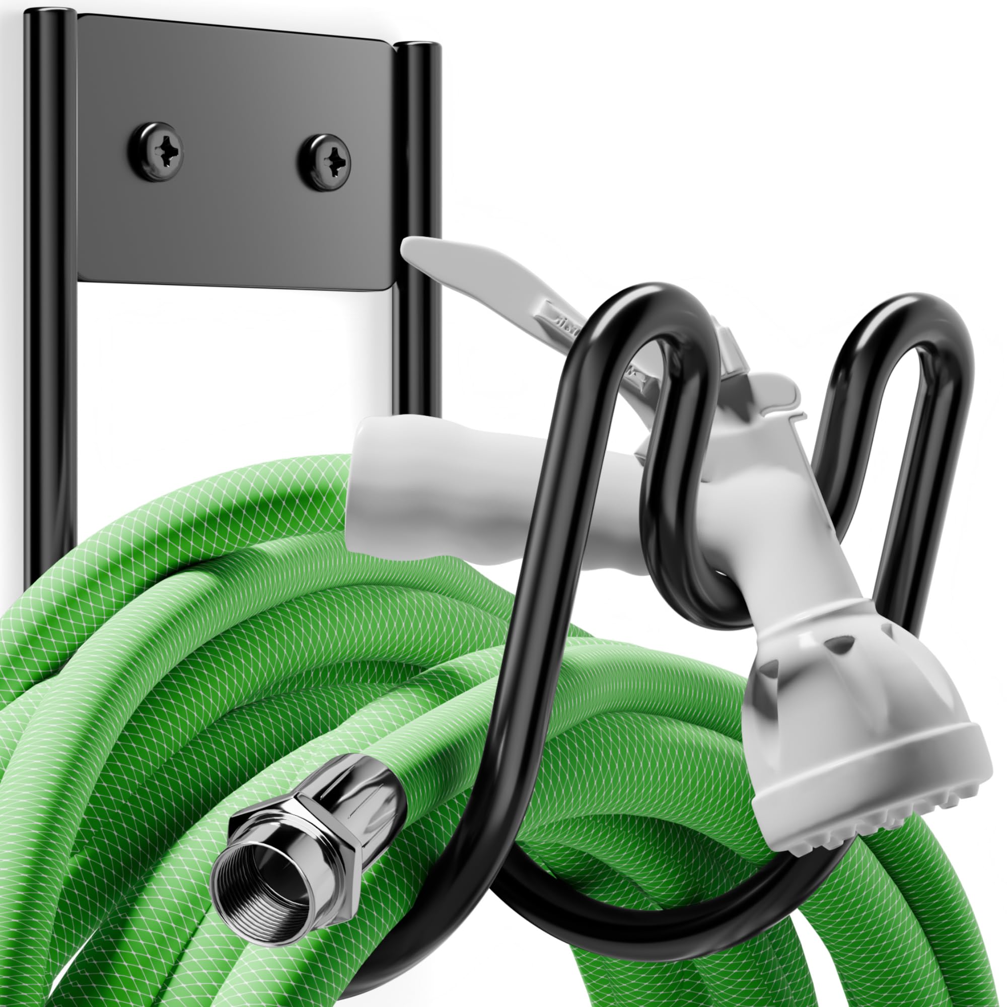 Josmimic Metal Wall Garden Hose Holder - Wall Mounted - 100/110/150 FT Hose Extension Cord Holder