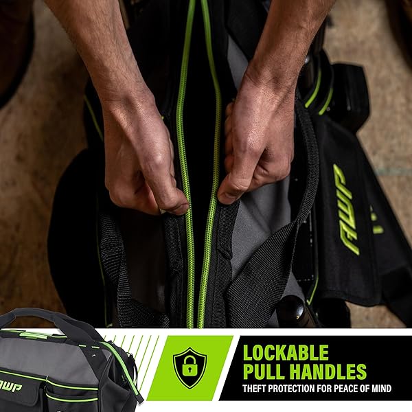 AWP TRAPJAW TOOL BAG 22 INCH | WIDE-OPEN EASY ACCESS TOOL BAG WITH MOLDED FEET BASE & ADJUSTABLE SHOULDER STRAP