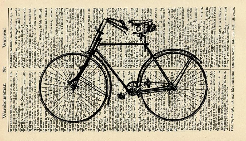 Amazon.com: Vintage Bicycle Art Print - Transport Art Print - Vintage