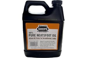 Sheps Pure Neatsfoot Oil, 1 Quart, Neutral, Premium Leather Reconditioner & Preserver, Neatsfoot Oil for Leather Saddles, Boo