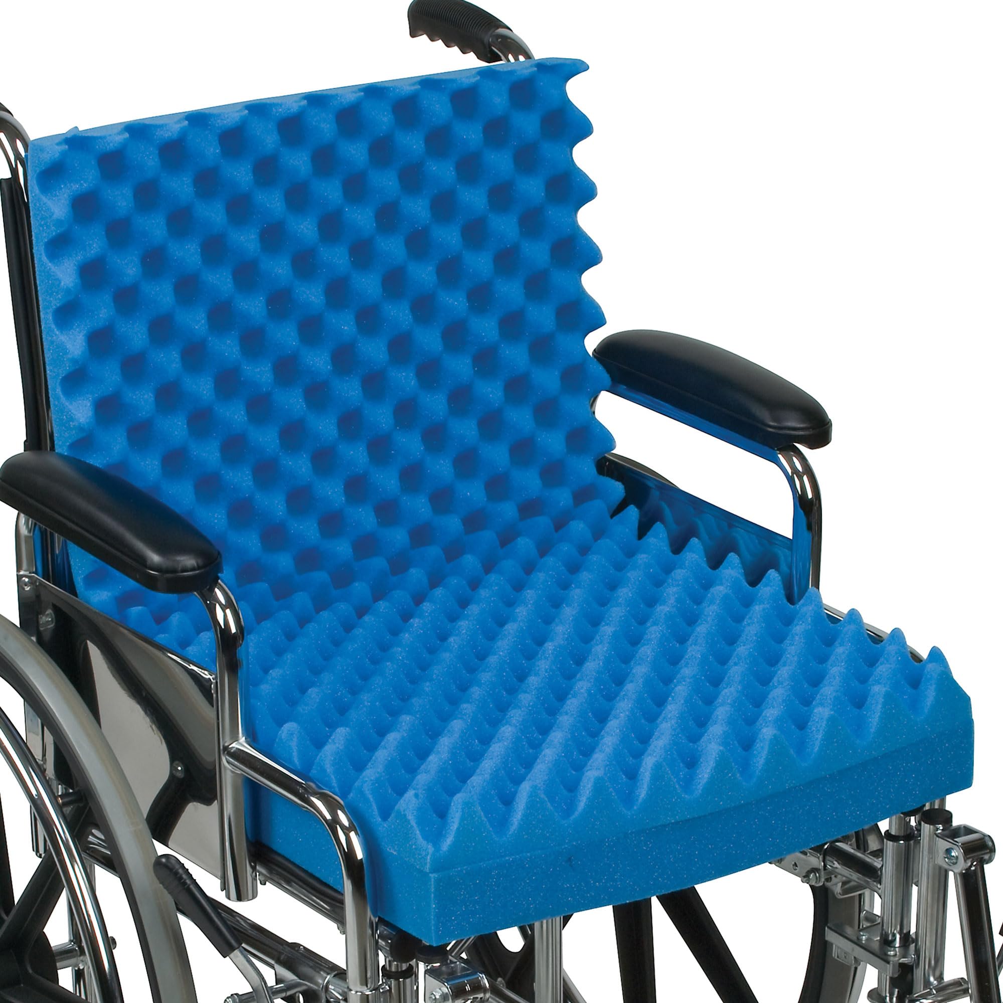 Photo 1 of DMI Egg Crate Sculpted Foam Chair Cushion, Seat Cushion, Car Seat Cushion, Office Chair Cushion Relieves Back Pain, Tail Bone Pain, Sciatica, 32 X 18 X 3 inches, Full Back,1 Count