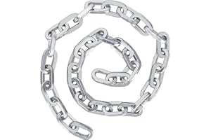 OKG Heavy Duty Security Chain, 3.9ft x 5/16" Thick Outdoor Gate Chain, Cut Proof Chain Made of Hardened Alloy Steel Chain, Ideal for Fence Gates, Bicycles, Moped, Trailers, Generator, etc