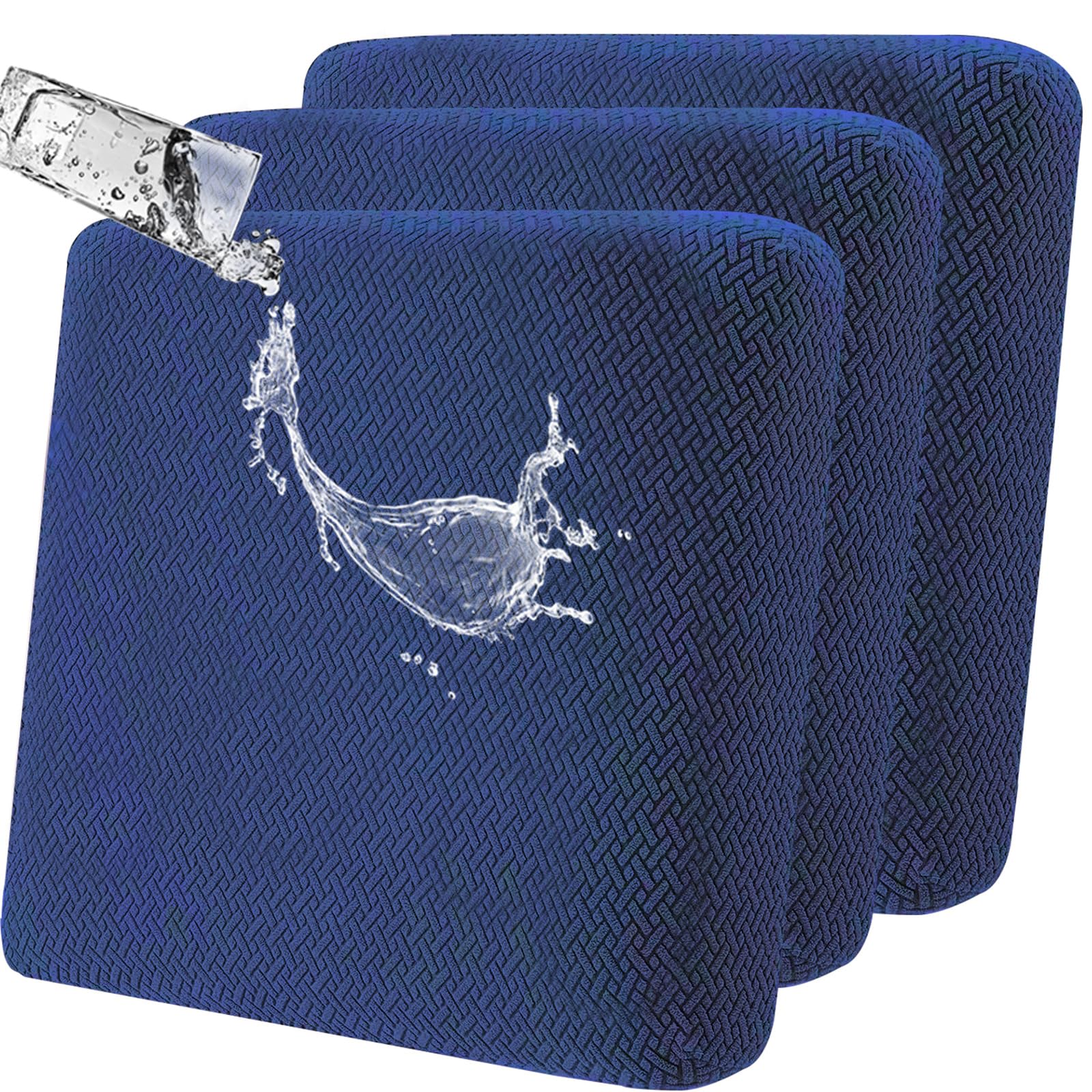 SHANNA Sofa Seat Cushion Slipcovers: 3Pcs Modern Couch Cushion Cover Waterproof Patio Cushions Latest Couch Cushion Slipcovers,for Sofa Pets (Navy Blue)