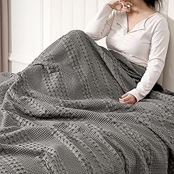 PHF 100% Cotton Waffle Weave Blanket King