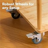 H&S Heavy Duty Castor Wheels Set of 4 50mm Rubber Swivel with Brakes view 7