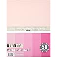 50 Sheets Pink Buttons 8.5” x 11” Cardstock Paper by Recollections - Acid and Lignin Free Paper for Scrapbooks, Arts & Crafts - 1 Pack