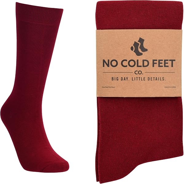 burgundy dress socks for men Urban-Peacock Black Label Men's Dress Socks in Maroon Red with White P main image 1