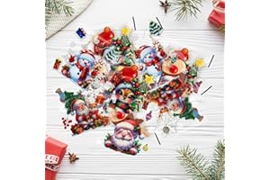 100 PCS Christmas 4-in-1 Self-Adhesive Bags, Mixed Patterns Xmas Treat Bags for Candy, Festive Favors & Small Items(Xmas)