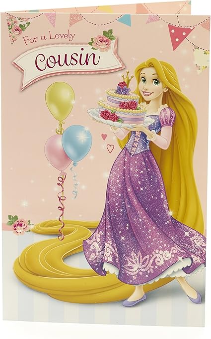 Tarjeta de cumpleaños para primo de Disney Princess Rapunzel de ...