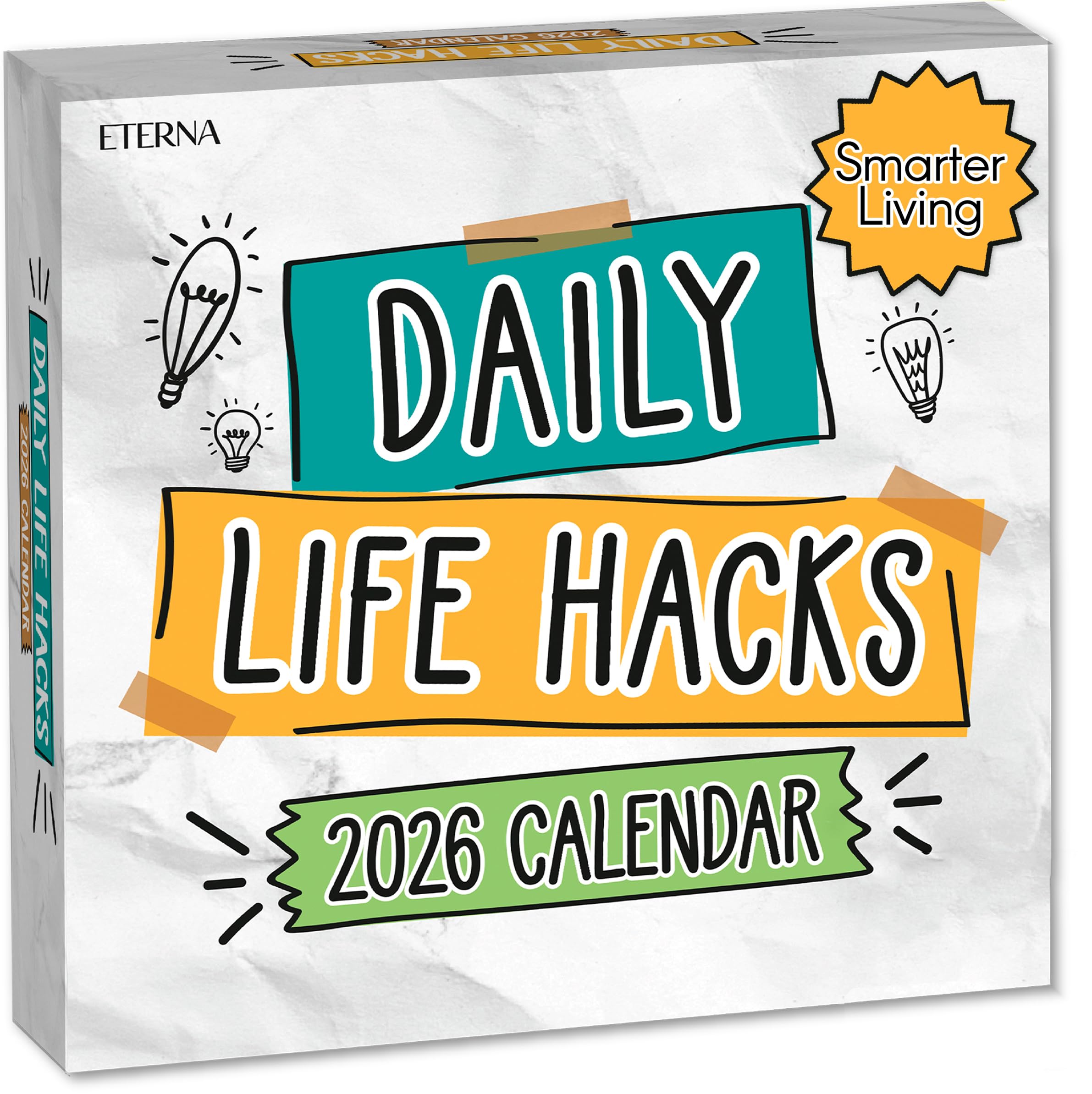 Photo 1 of ***FACTORY SEALED***2026 Daily Life Hacks Desktop Calendar | Day To Day Tear Off Calendar with 365 Interesting Hacks & Facts for Everyday of the Year, Fun Box Calendar Gift For Men or Women, Christmas Stocking Stuffer Gift for Home or Office***FACTORY SEA