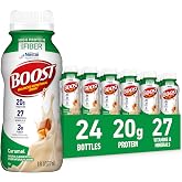 BOOST High Protein with Fiber Balanced Nutritional Shake, Caramel, 24 pk | Ready to Drink, 20g Protein, 3g of Fiber, 8 FL OZ (Packaging May Vary)