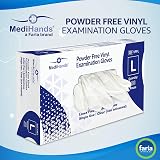 Farla Medical MediHands Vinyl Gloves Large 100 Count Powder Free Latex Free view 7