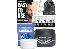 Tress Wellness Nose Wax Kit for Men & Women – Quick & Easy Mini Wax Warmer for Nose, Ear & Eyebrow Hair Removal Waxing Kit - USB, Mess-Free, Compact & Travel-Ready