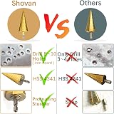 ss shovan 3Pcs HSS Step Bits 4-12mm 4-20mm 4-32mm Titanium Coated Drill Bits view 5