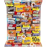 Chocolate Candy Variety Pack 10 lb - Individually Wrapped Fun Size Candy | Milk &amp; Dark Chocolate Assortment, Mini Bars, Bulk Candy Mix for Goodie Bags, Office Snacks, Party Favors, Assorted Chocolates