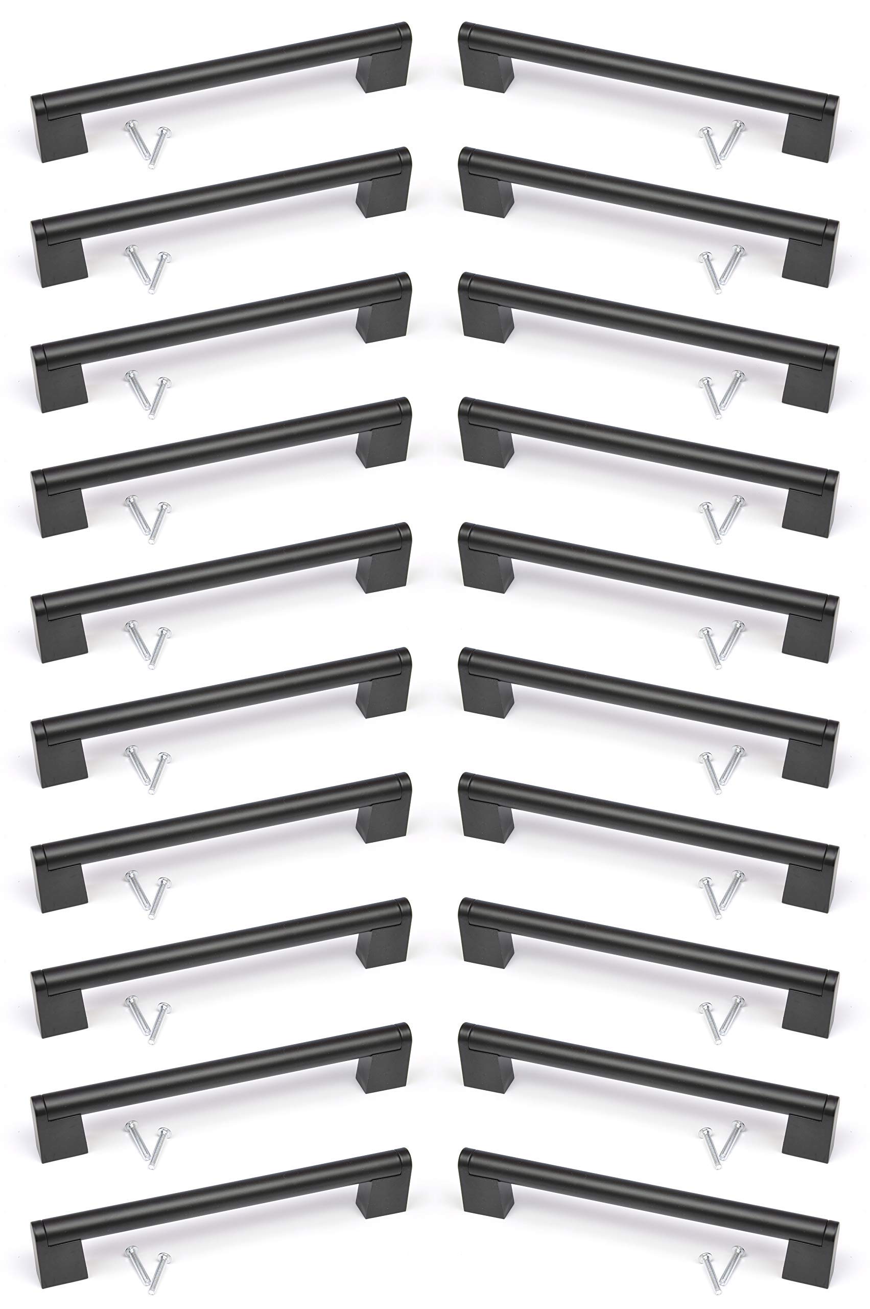 BSM Marketing Black Kitchen Cupboard Cabinet Boss Bar Door Handle Knob (20, 160mm)