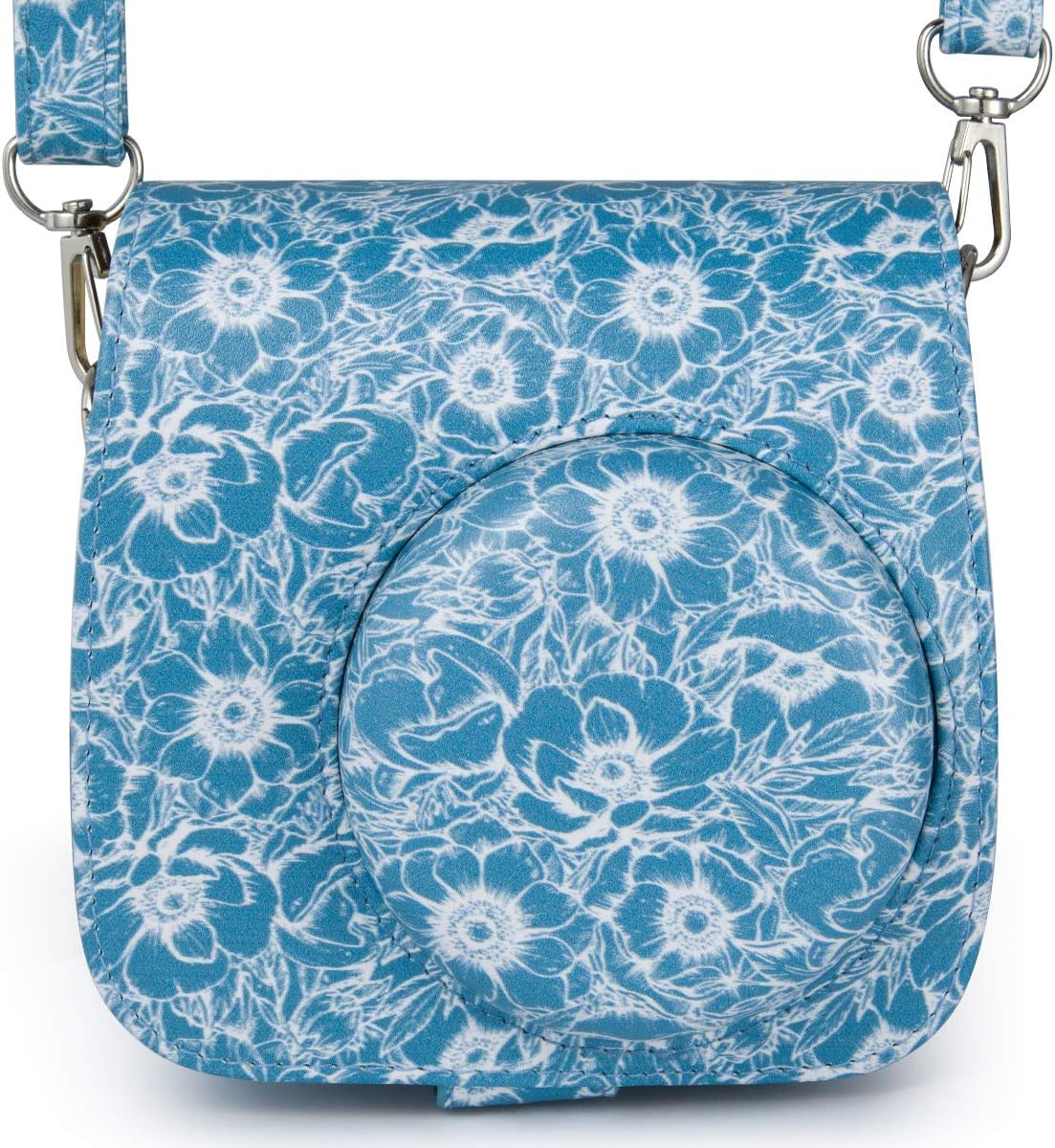 Flylther Compatible Mini 8 8+ 9 Camera Case for Fujifilm Instax Mini 8 8+ 9 Instant Film Camera - Flower