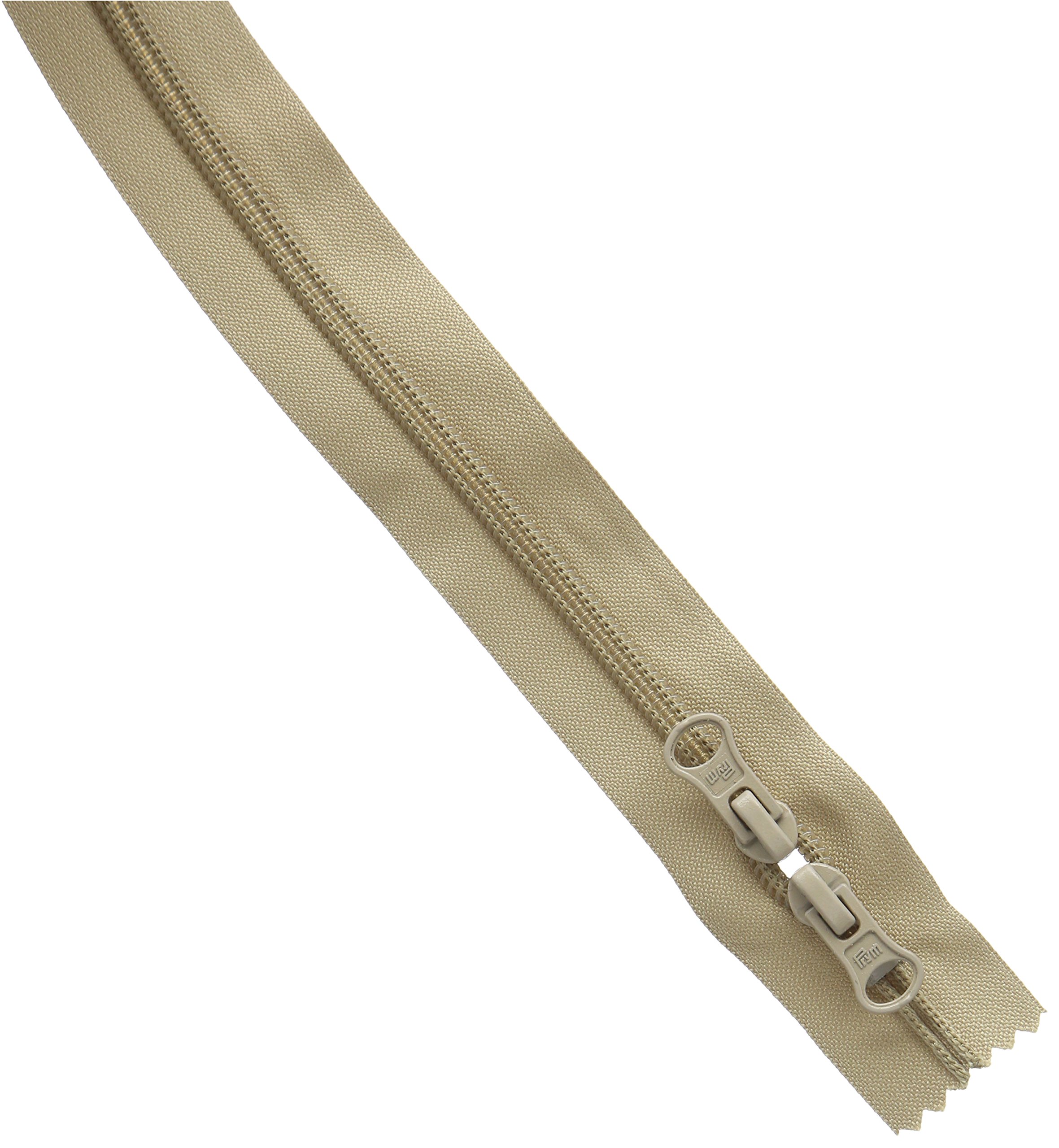 Prym Beige 60cm Fastener with 2-Way Zip Pullers S13 (1pc), 34 x 5 x 1 cm