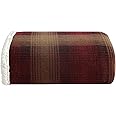 Eddie Bauer - Throw Blanket, Brushed Fleece Bedding with Sherpa Reverse, Soft & Cozy Home Decor for Bed or Couch (Nordic Raisin, 50" x 70")