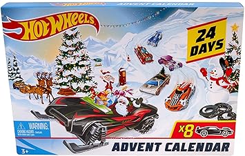 Hot Wheels FYN46 Christmas Calender 2019, weiß