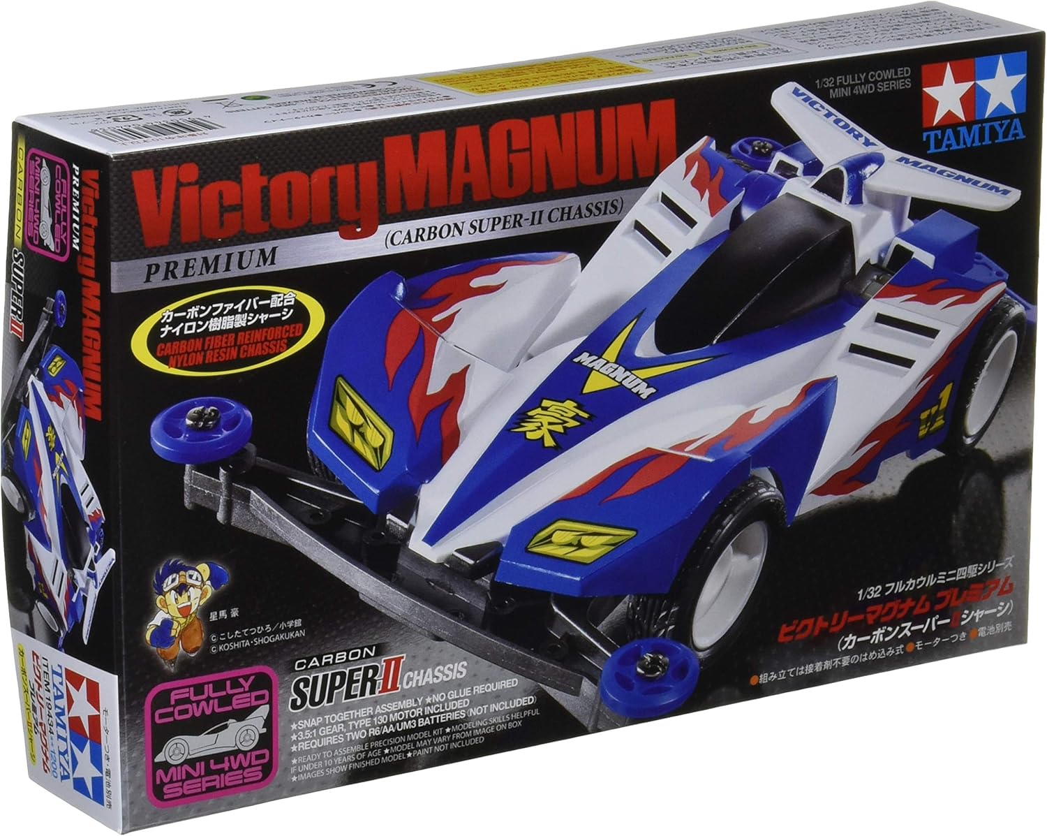 Amazon タミヤ フルカウルミニ四駆シリーズ No 34 ビクトリーマグナム プレミアム カーボンスーパーiiシャーシ 通販