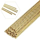 Moxweyeni 40 Pcs Brass Rods 1.5 mm 2 mm Brass
