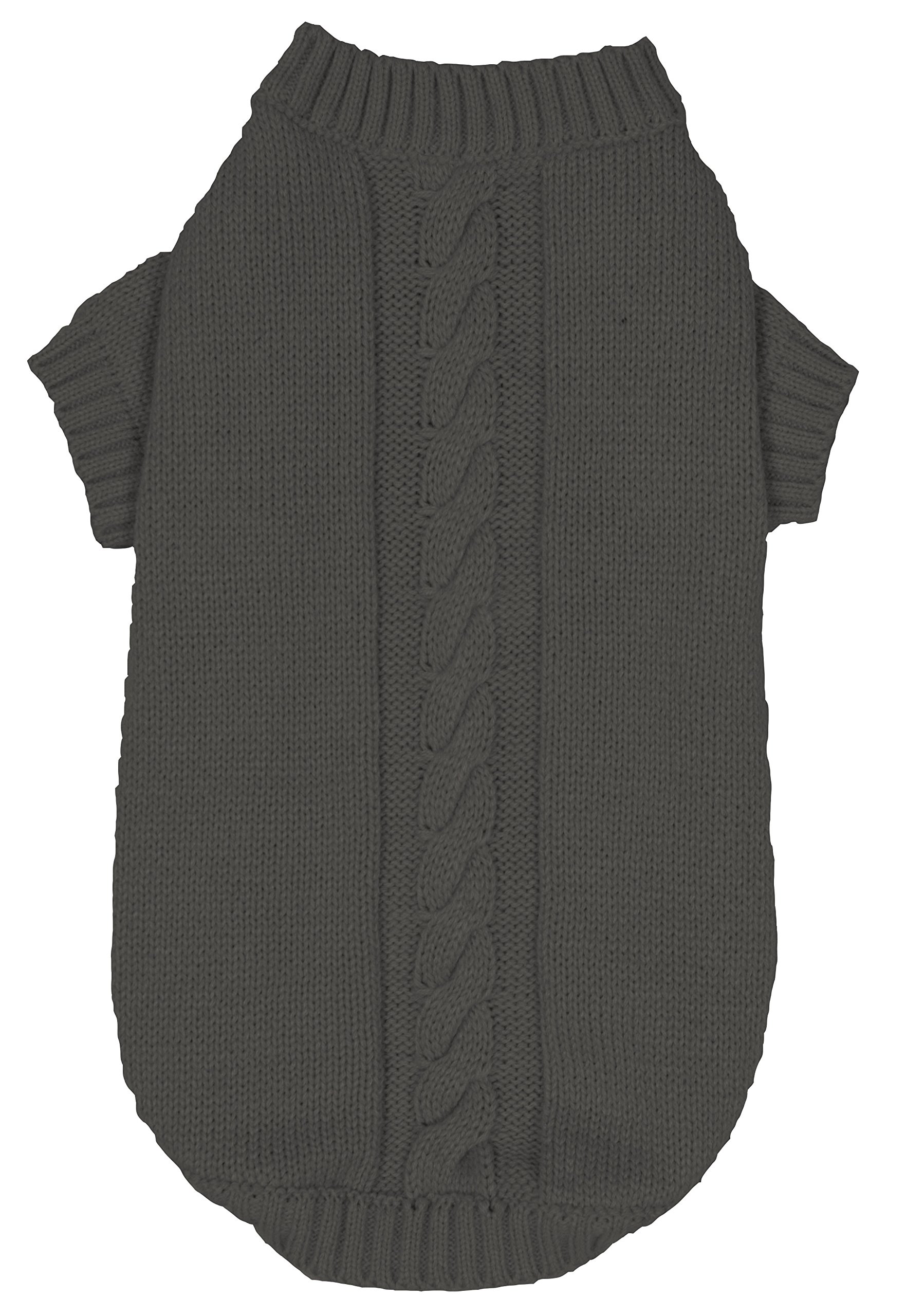 Banbury & Co Small Dog Jumper, Knitted Clothing & Accessories for Dogs, Warm Pet Chihuahua Clothes, Soft Thick Winter Sweater for Pets, Puppy Jumper for Small Dog, | Grey, L:35.5cm