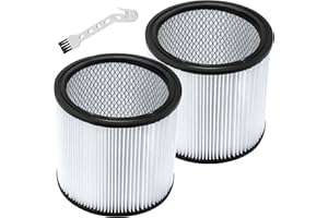 LUXRILIX 90350 Replacement Cartridge Filter for Shop Vac 90304, 90585, Compatible with Wet/Dry Vacuum Cleaner Shop Vac Filters 5 Gallon and above, 2 Pack
