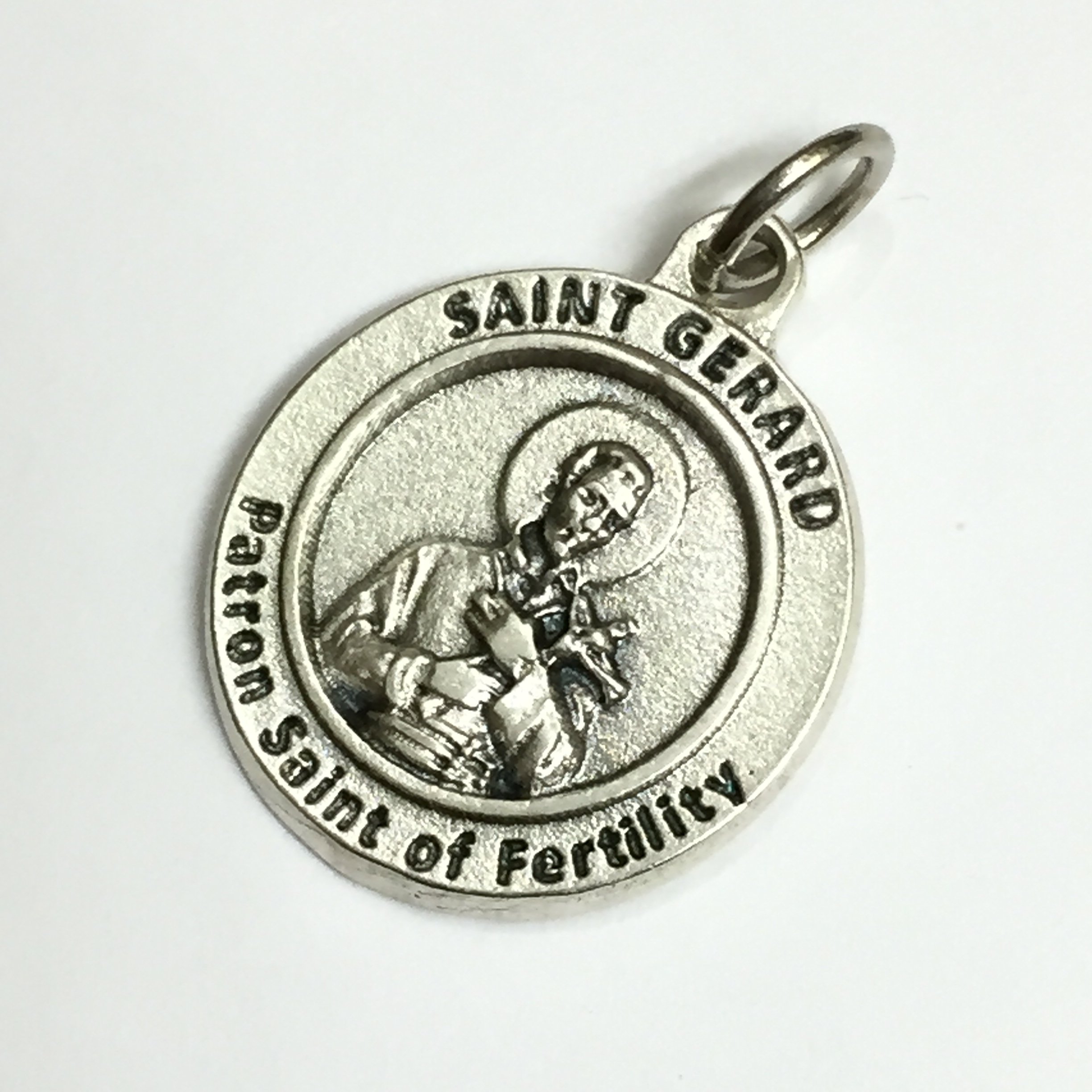 Saint St Gerard Patron of Fertility Birth Difficulties Silver Tone