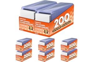 ZENOWICK 1600 Card Sleeves Top Loaders for Cards, 3" x 4" Hard Plastic Toploaders, Baseball Card Protectors, Trading Card Holder for Football Sports Cards (800 Toploaders + 800 Penny Sleeves)