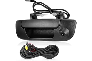 ACAUTO Tailgate Handle Backup Camera Fit for Dodge RAM 1500 2500 3500 2002-2008 Tailgate Reversing Rear View Park Assist Camera RCA Plug Replaces 55276237AA
