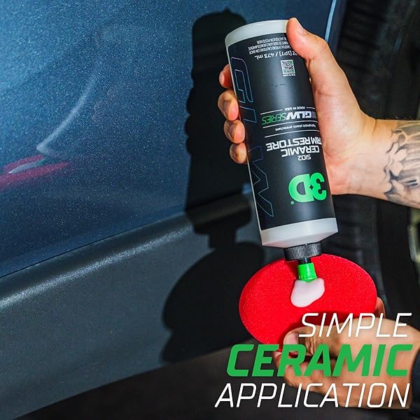 3D SIO2 CERAMIC TRIM RESTORE, GLW SERIES | ULTIMATE HYDROPHOBIC TRIM REVIVER | SIO2 INFUSED RESTORING, SHINING, & PROTECTING | RESTORES BLACK PLASTIC & VINYL | DIY CAR DETAILING | 16 OZ
