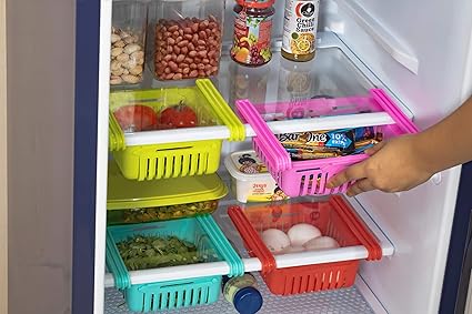 Primelife Organizer Adjustable Kitchen Refrigerator Storage Rack