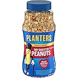 PLANTERS Lightly Salted Dry Roasted Peanuts, 16 oz. Resealable Jars (Pack of 6) - Peanut Snack - Great Movie Snack…