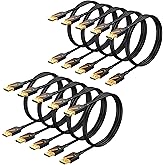 RyzzRooa DisplayPort Cable 3FT, 10-Pack DP to DP Cables, Display Port Male to Male Cable Adapter with 4K@60Hz, 2K@165Hz, 2K@1