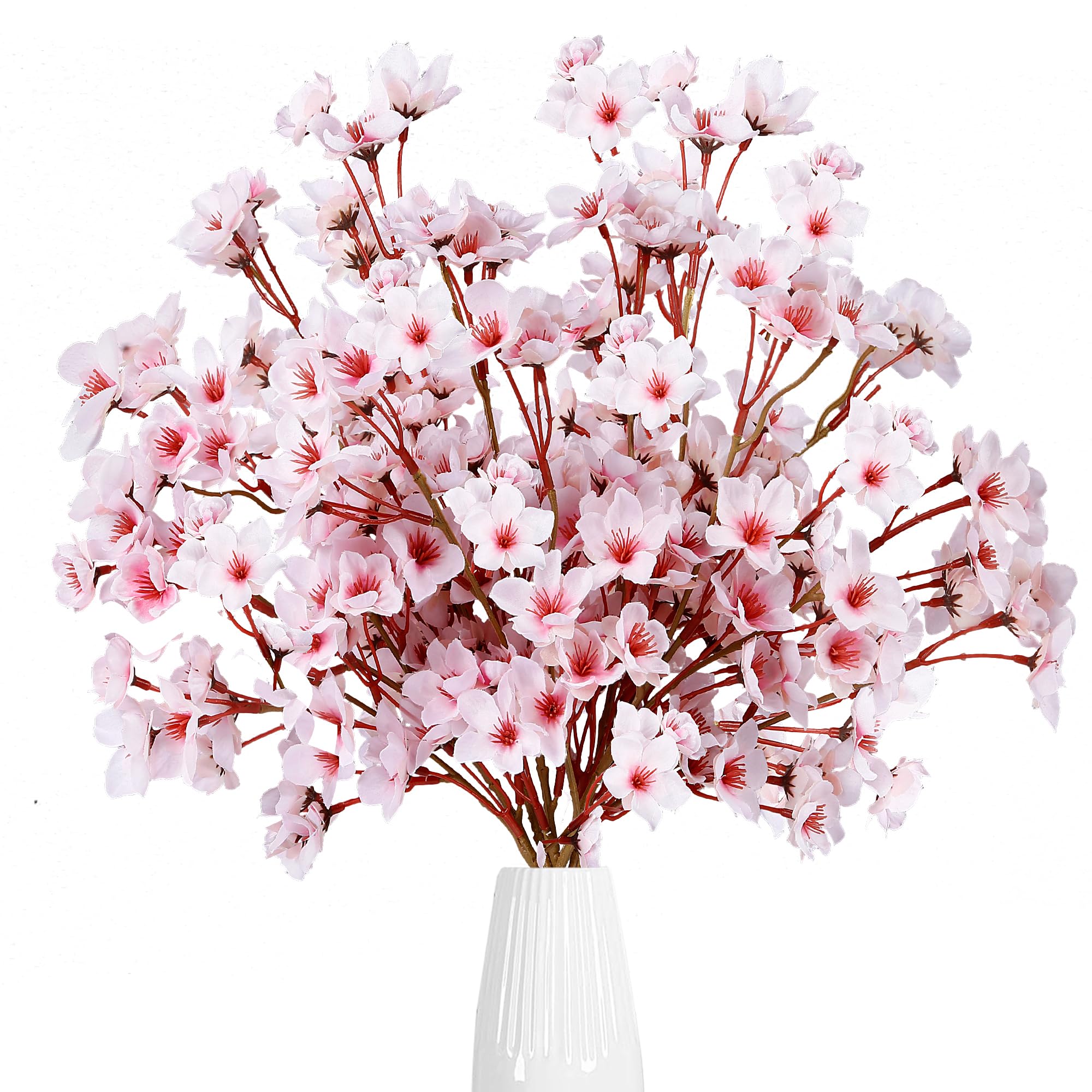 Sggvecsy Artificial Cherry Blossom Flowers 6 Pcs